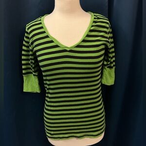 Calvin Klein Green Striped Top